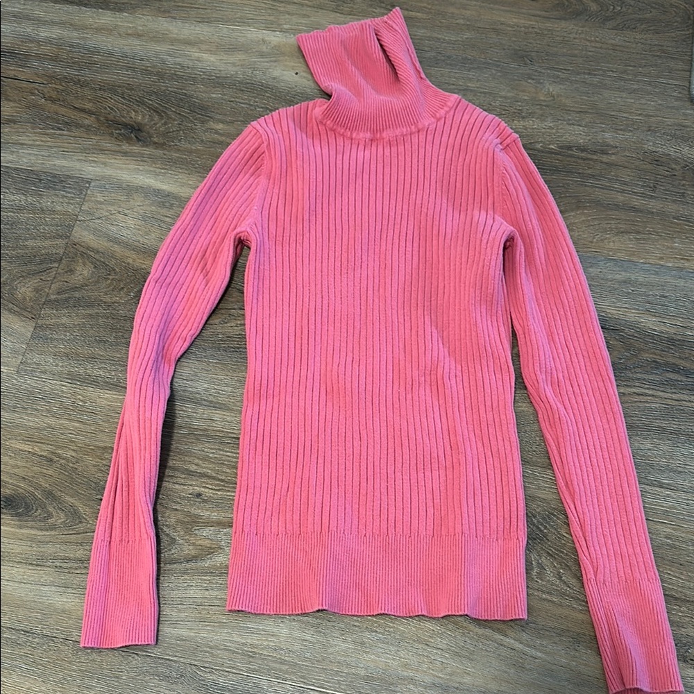Women's Pink Turtleneck Sweater